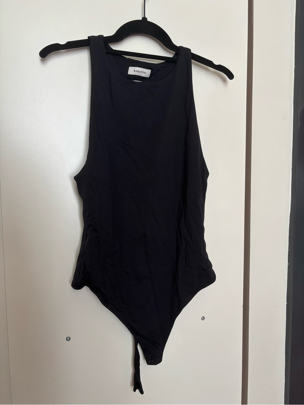 Babaton Black Sleeveless One-Piece Bodysuit